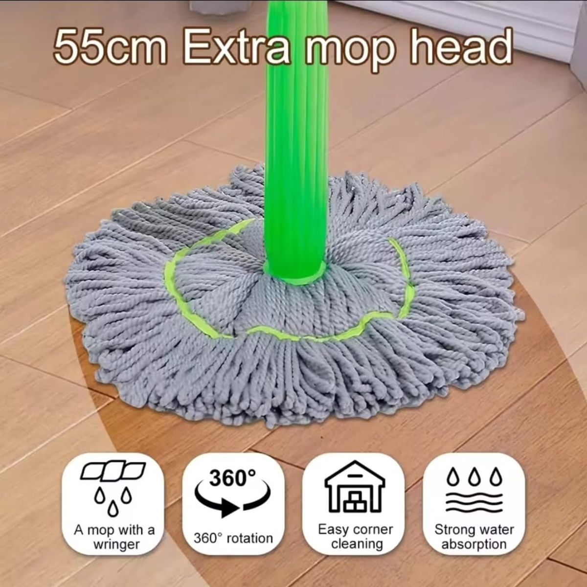 TwistPro™ Bend‑Free No‑Touch Mop